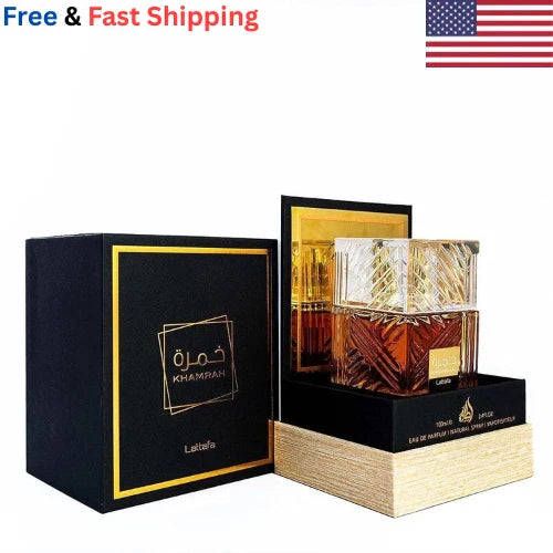 Lattafa Khamrah Eau De Parfum 3.4 oz / 100 ml Spray For Unisex - New in Box